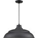 R Series 1 Light 20 inch Satin Black Outdoor Pendant